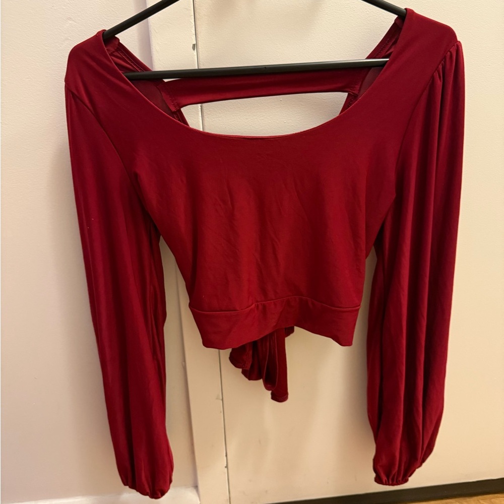 21 Saint’s Red Tie-Back Women's Top